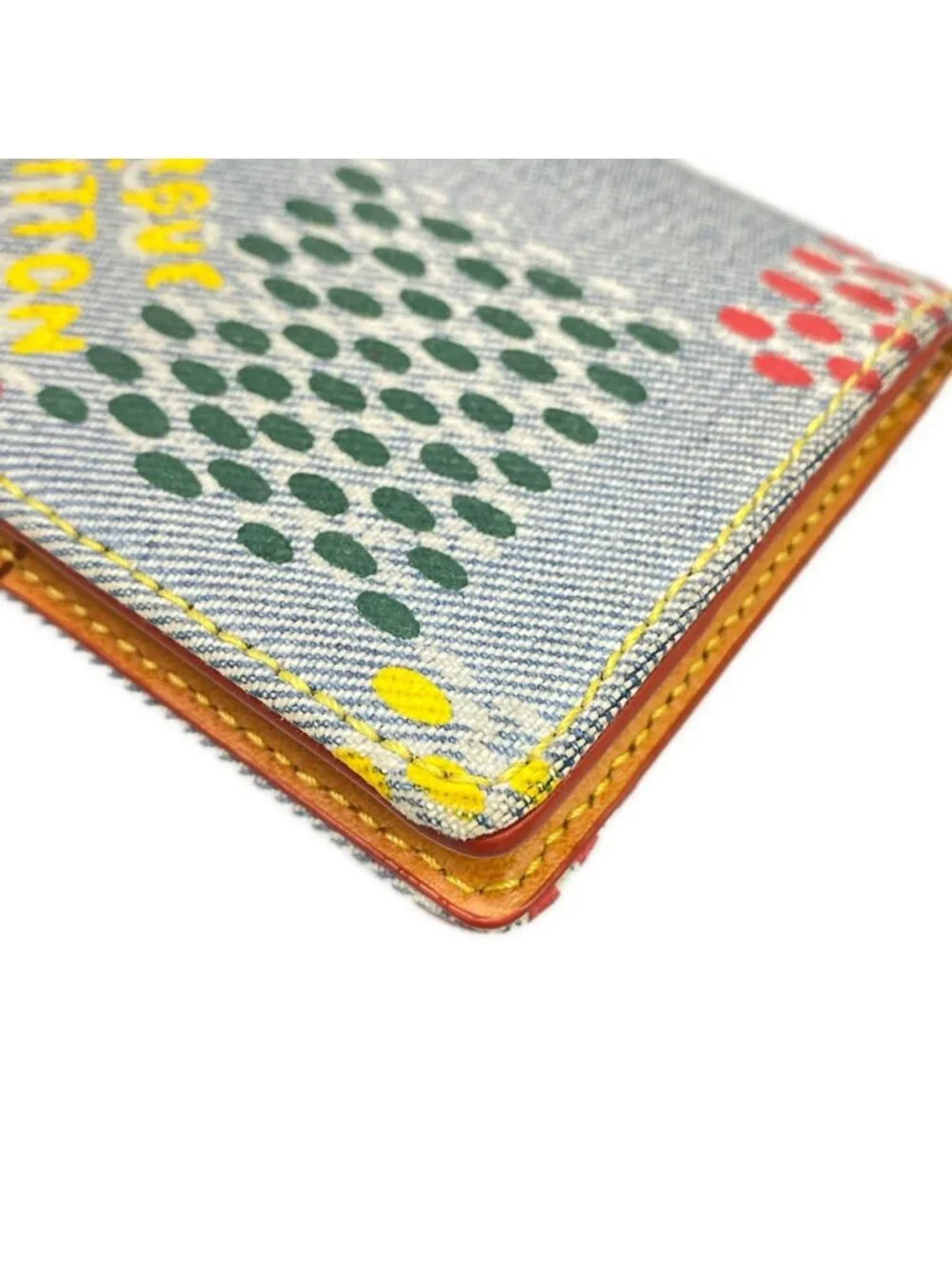 Louis Vuitton Card Case LV Birds Damier Denim Pocket Organizer Multicolor